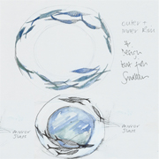 image of Design drawing - Shoal mirror by Sarah Howarth 