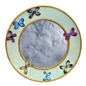 image of handcrafted Butterfly mirror by Sarah Howarth 